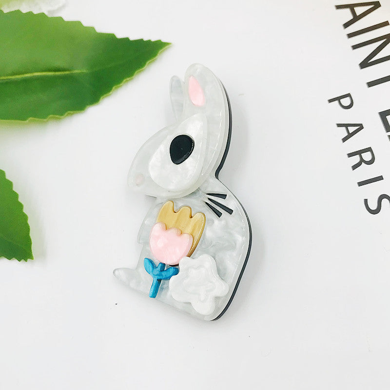 Rabbit Acrylic Brooch PA4411