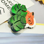 Leaf Tiger Acrylic Brooch PA4414