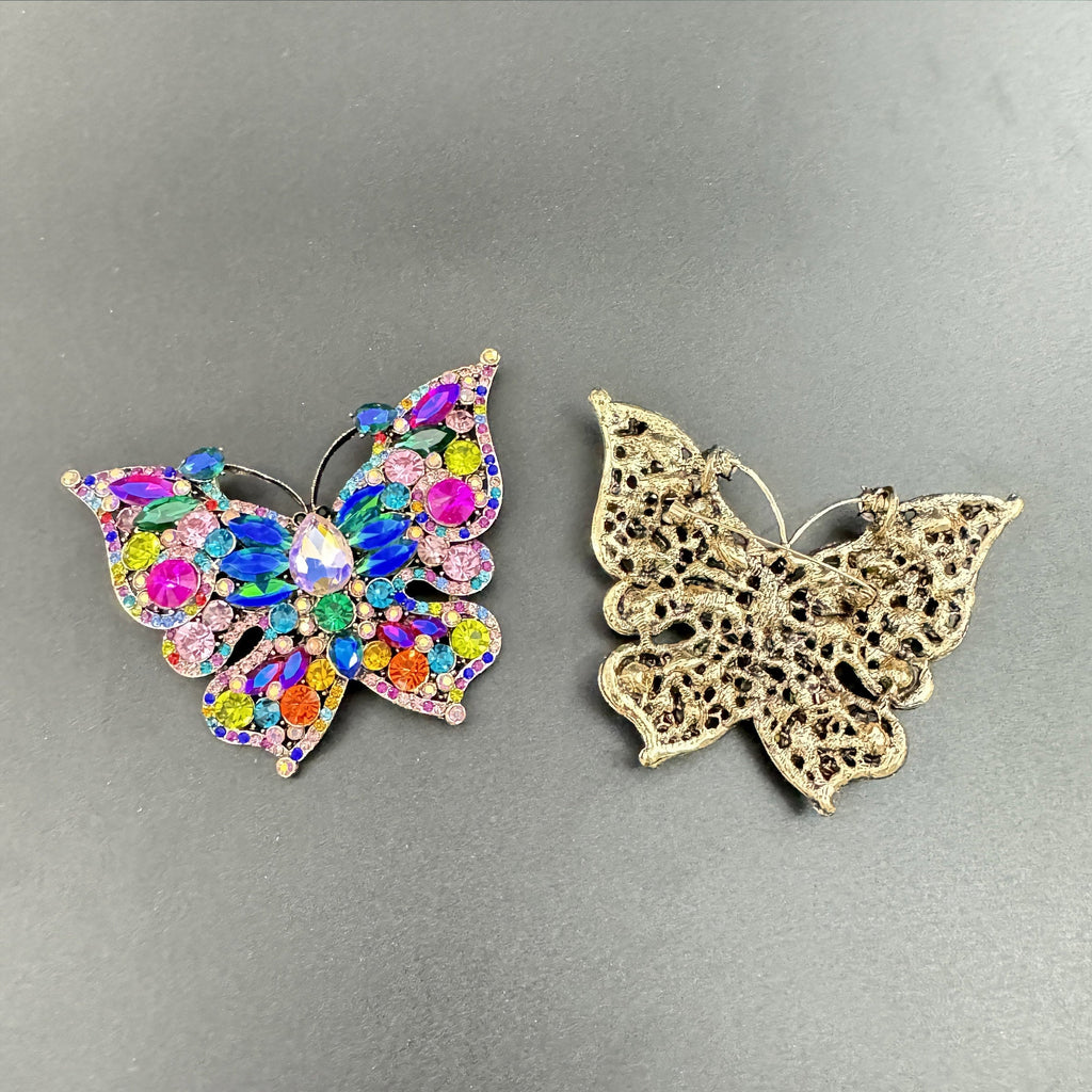 Butterfly Rhinestone Brooch PA4433