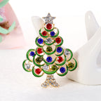Christmas Tree Rhinestone Brooch PA4439
