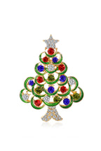 Christmas Tree Rhinestone Brooch PA4439