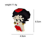 Pretty Girl Acrylic Brooch PA4461 - view 2