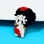 Pretty Girl Acrylic Brooch PA4461 - view 3