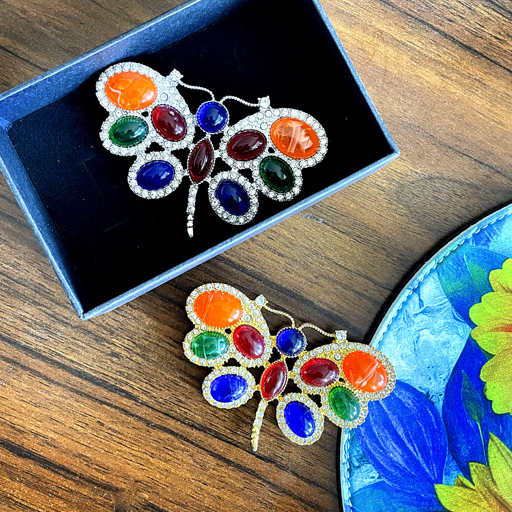 Dragonfly Rhinestone Brooch PA4487