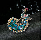 Peacock Rhinestone Brooch PA4521 - view 5
