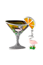 Goblet Cup Flamingo Alloy Brooch PA4522