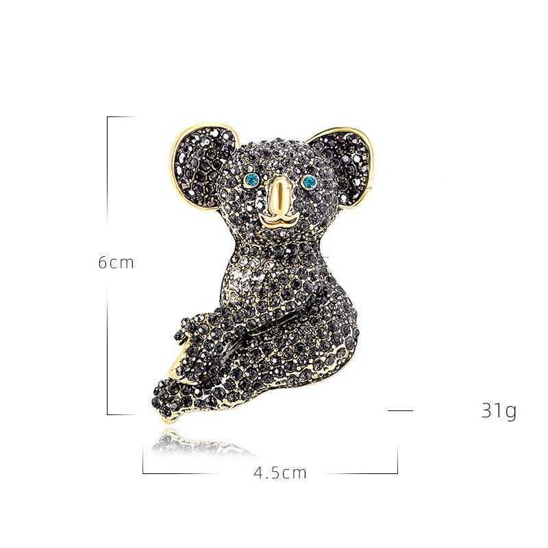Koala Rhinestone Brooch PA4529