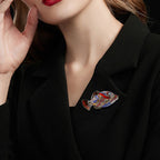 Fish Rhinestone Brooch PA4537