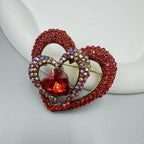 Heart Rhinestone Brooch PA4554