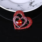 Heart Rhinestone Brooch PA4554