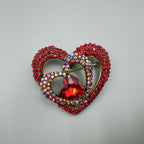Heart Rhinestone Brooch PA4554