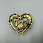 Heart Rhinestone Brooch PA4554