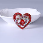 Heart Rhinestone Brooch PA4554