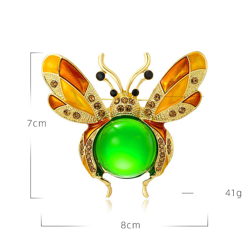 Bee Rhinestone Brooch PA4576