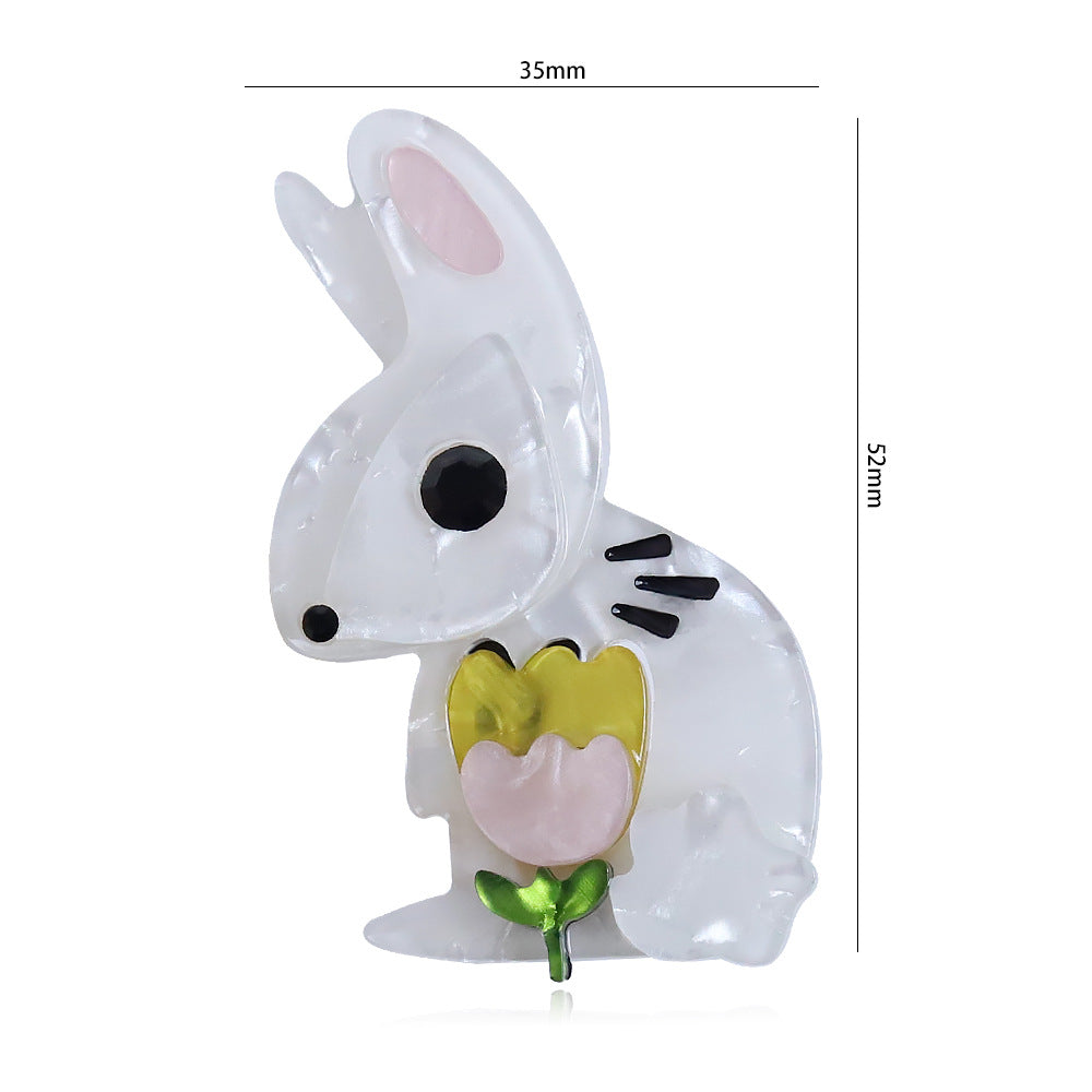 Rabbit Acrylic Brooch PA4603
