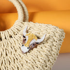 Bull Head Acrylic Brooch PA4608 - view 2