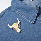 Bull Head Acrylic Brooch PA4608 - view 3
