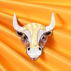 Bull Head Acrylic Brooch PA4608 - view 4