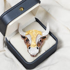 Bull Head Acrylic Brooch PA4608 - view 6