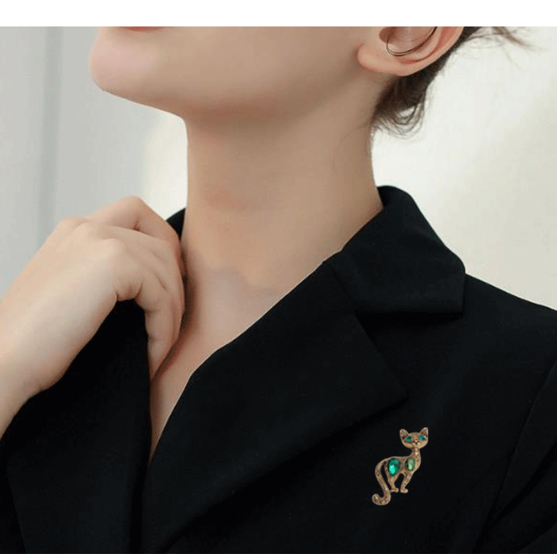 Leopard Alloy Crystal Brooch PA4614 - view 3