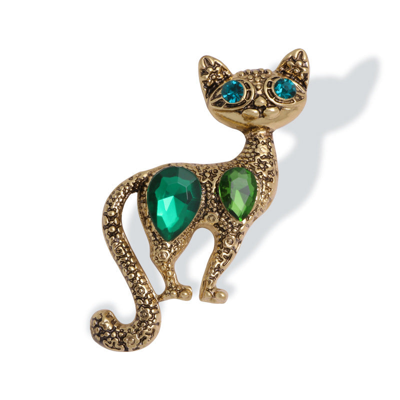 Leopard Alloy Crystal Brooch PA4614