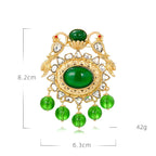 Peacock Tassel Rhinestone Brooch PA4619