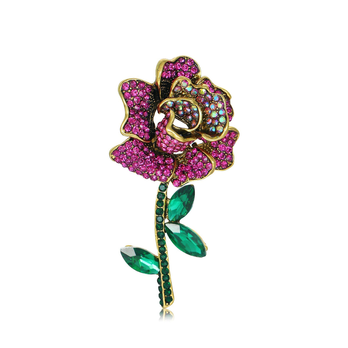 Rose Rinestone Brooch PA4622