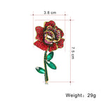 Rose Rinestone Brooch PA4622