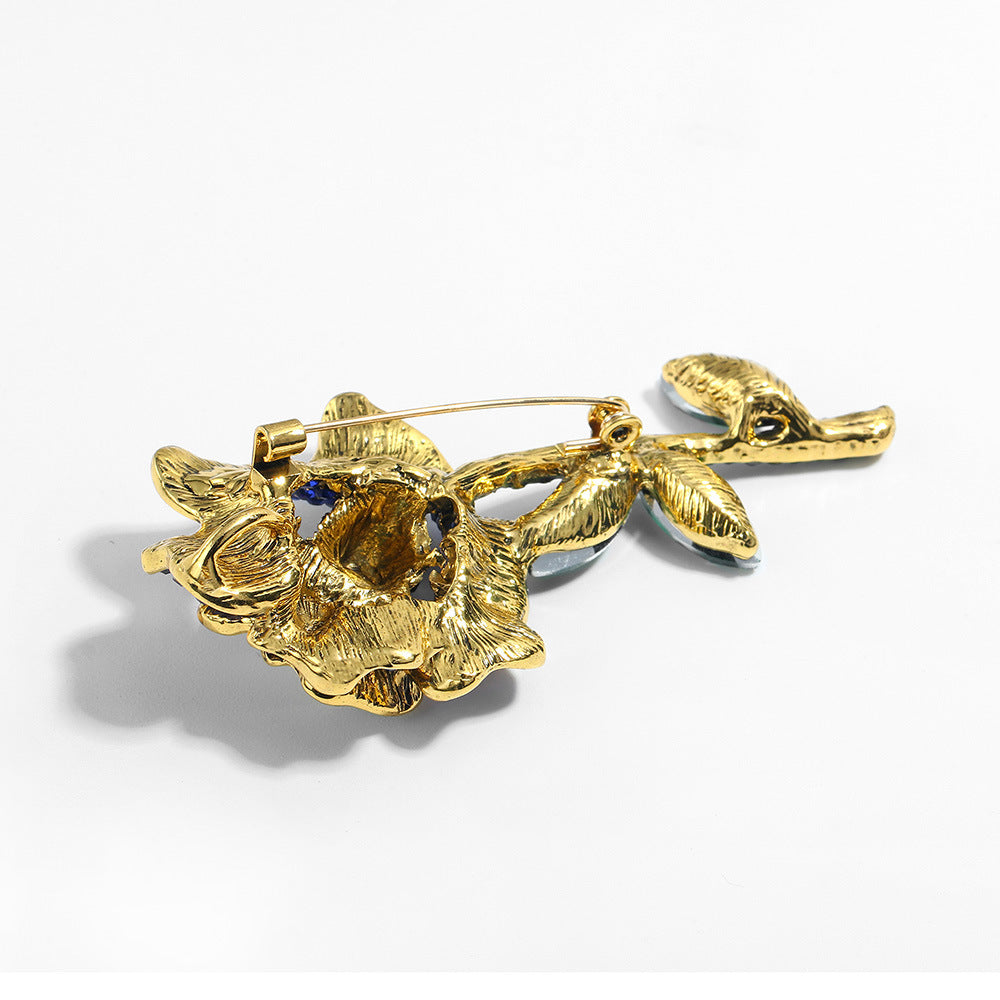 Rose Rinestone Brooch PA4622