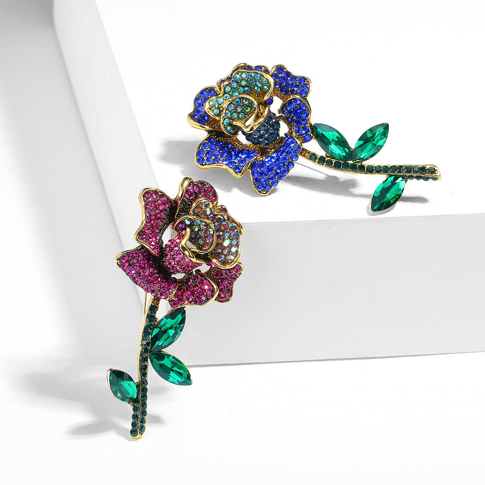 Rose Rinestone Brooch PA4622