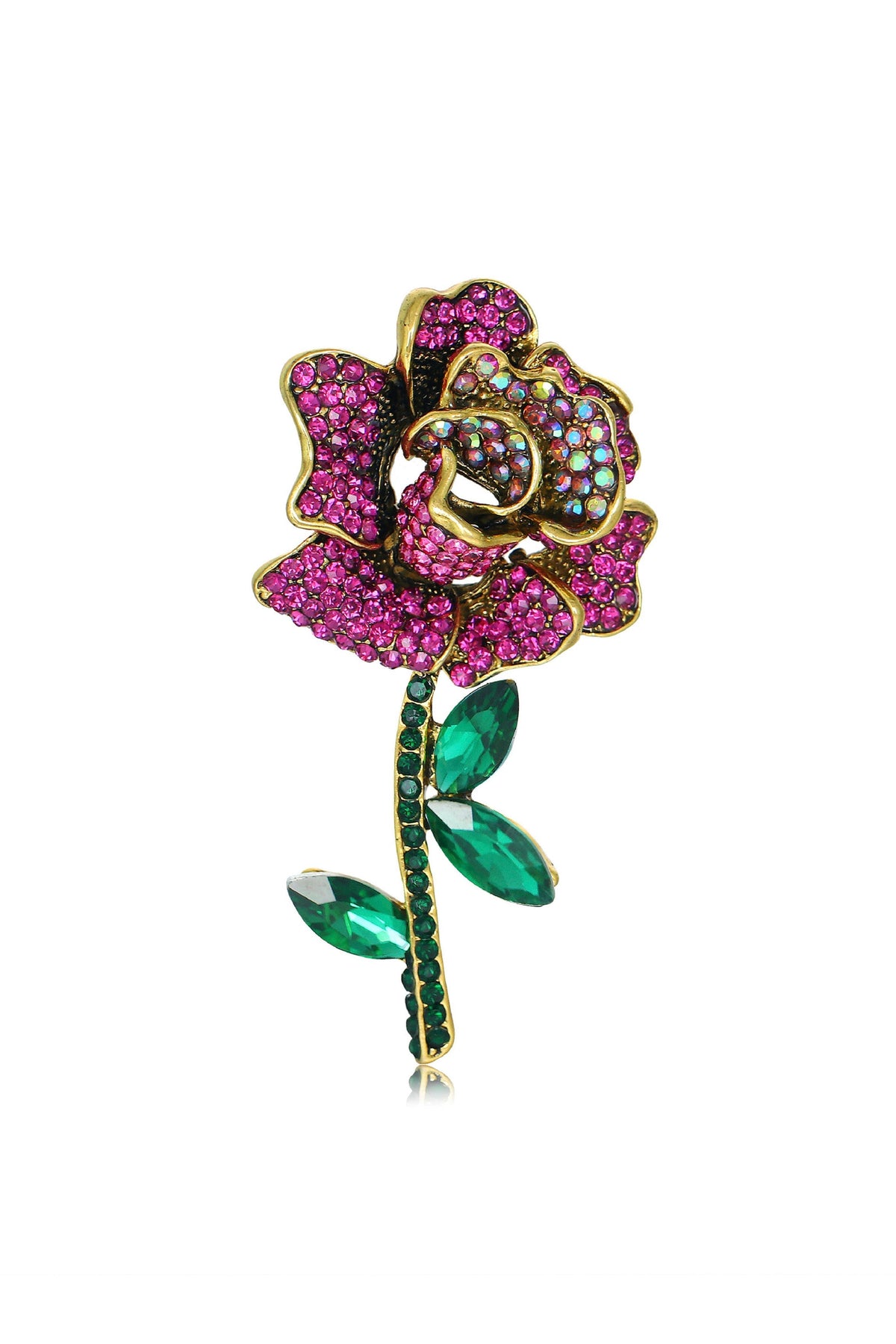 Rose Rinestone Brooch PA4622