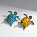 Sea Turtle Rhinestone Brooch PA4625 - view 4