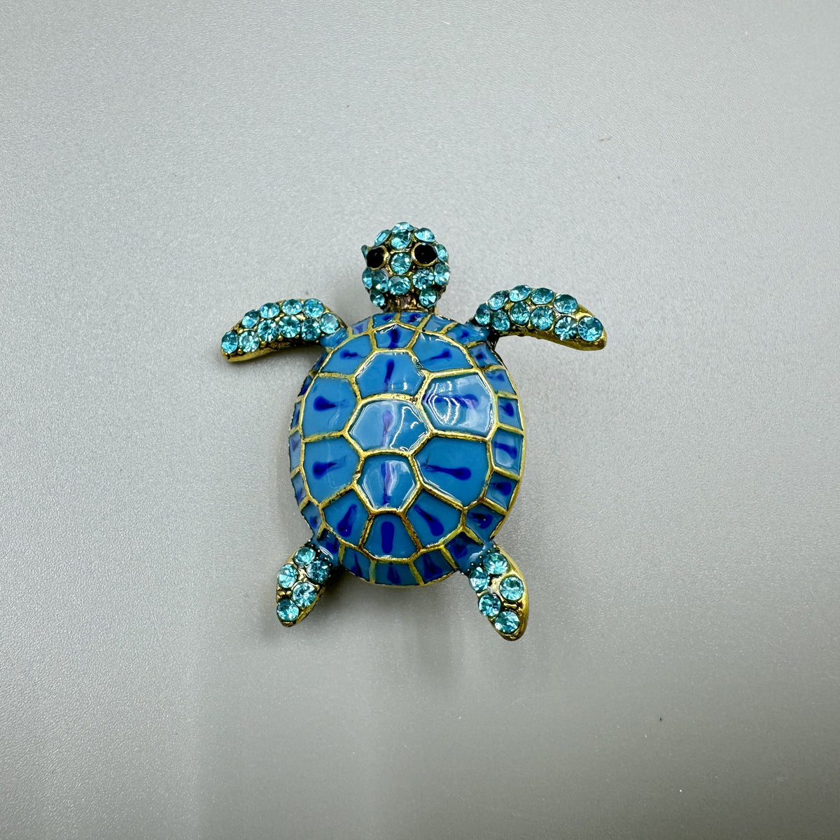 Sea Turtle Rhinestone Brooch PA4625 - view 8