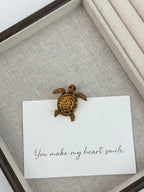 Sea Turtle Rhinestone Brooch PA4625 - view 9