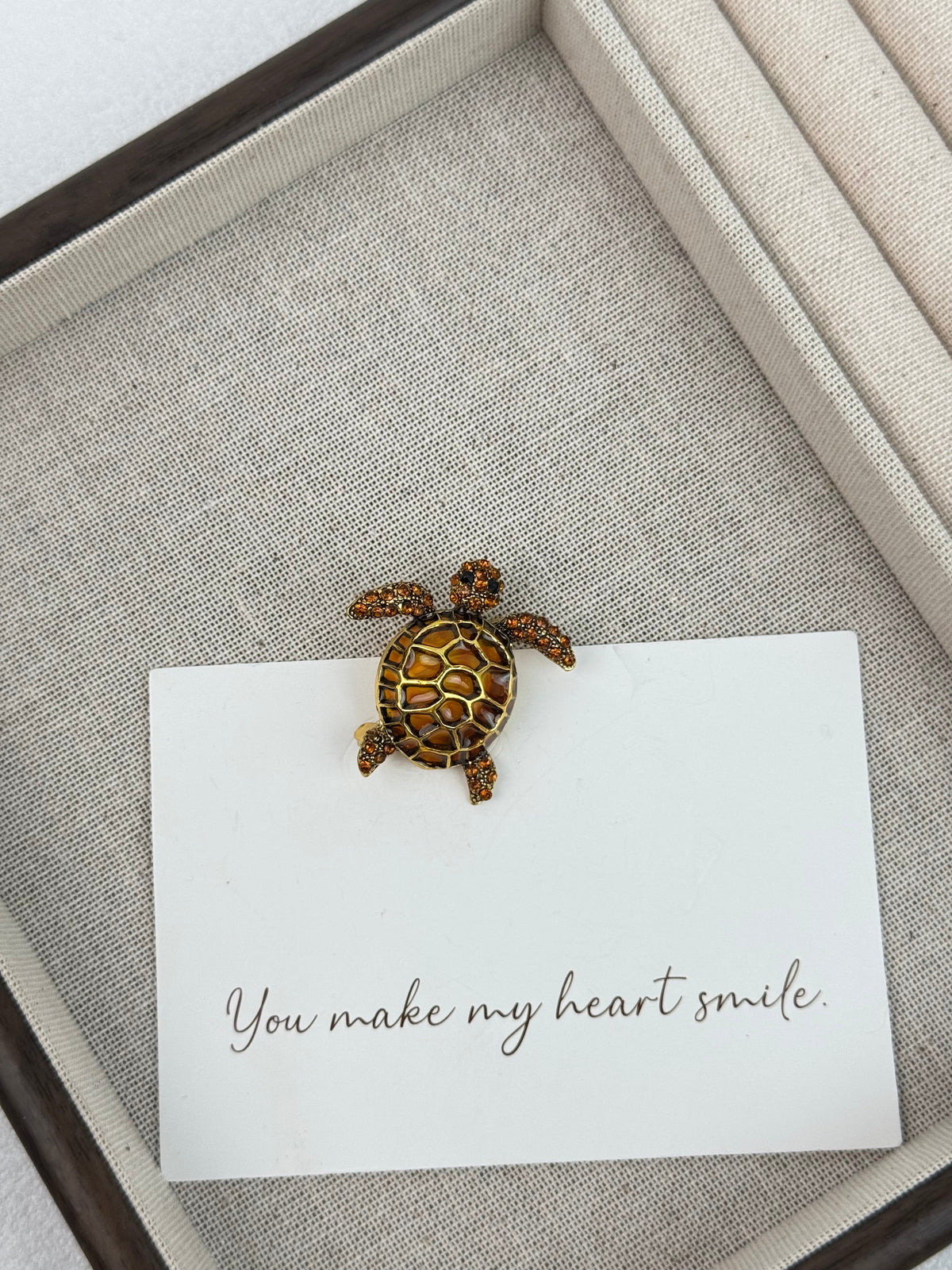 Sea Turtle Rhinestone Brooch PA4625 - view 9