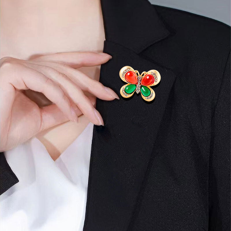Butterfly Rhinestone Brooch PA4644