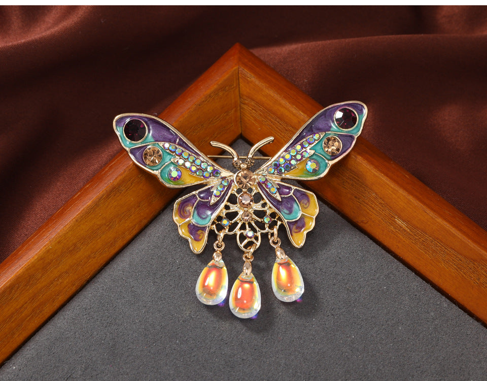 Butterfly Rhinestone Brooch PA4649