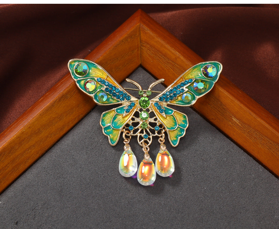 Butterfly Rhinestone Brooch PA4649