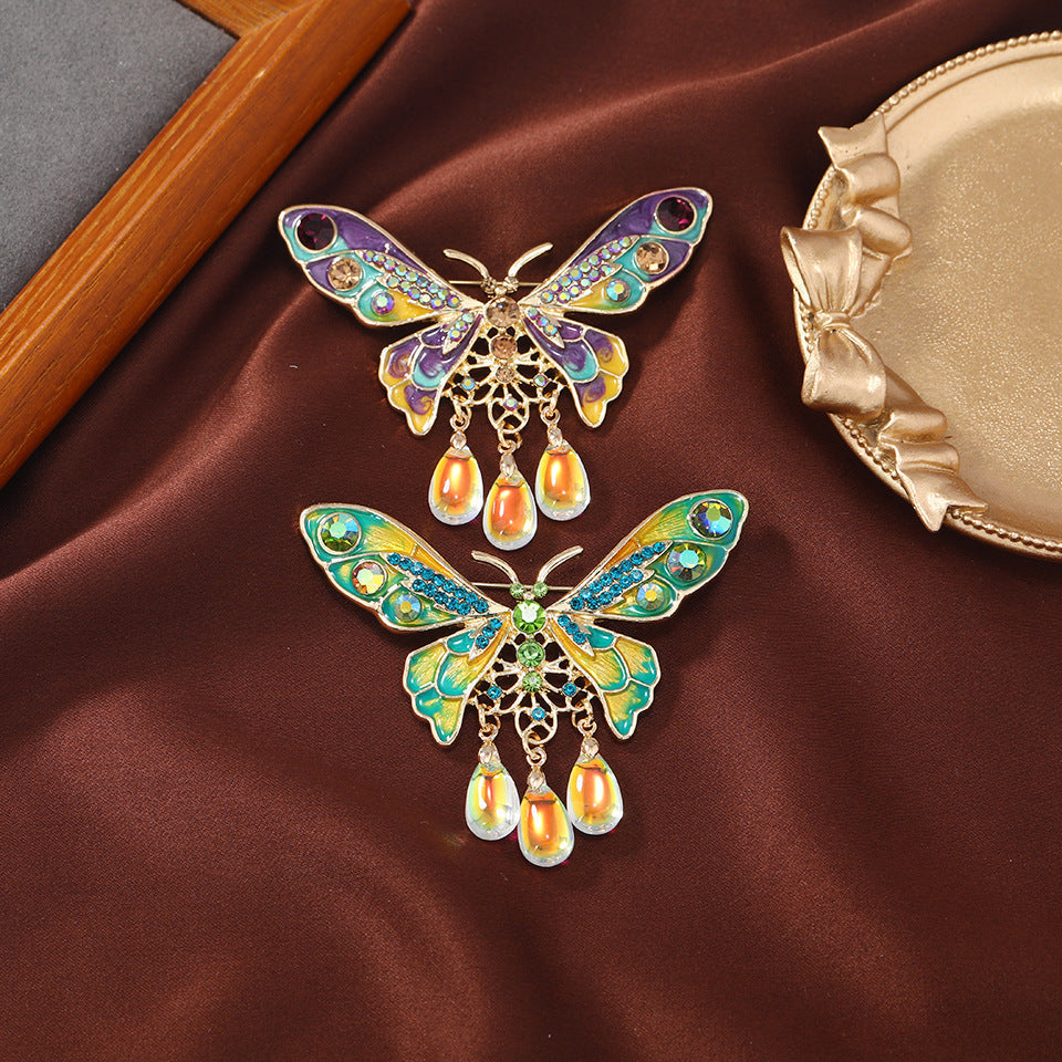 Butterfly Rhinestone Brooch PA4649