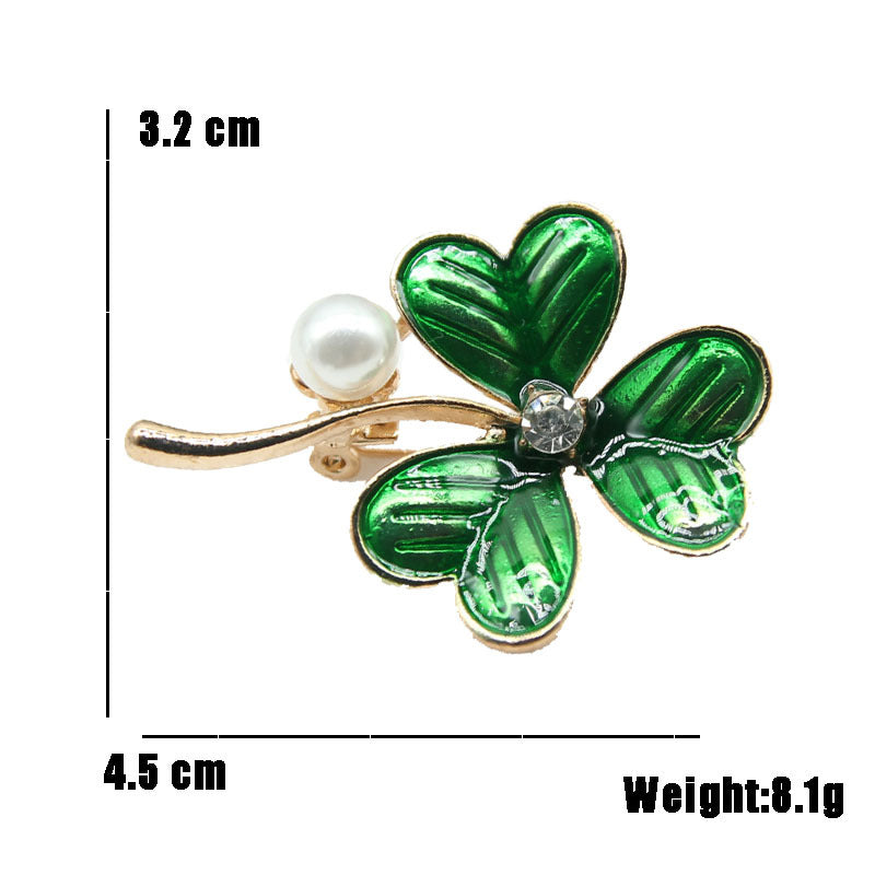 Clover Pearl Brooch PA4654