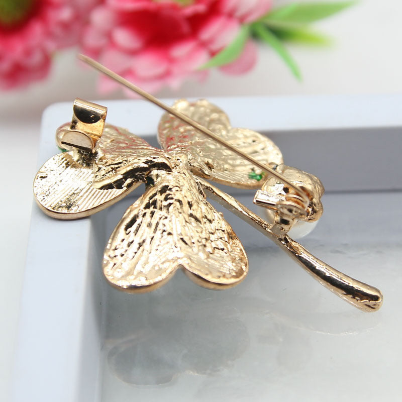 Clover Pearl Brooch PA4654