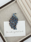 Elegant Rhinestone Peacock Brooch PA4660