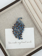 Elegant Rhinestone Peacock Brooch PA4660