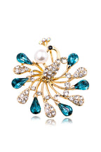 Peacock Rhinestone Brooch PA4661