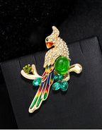 Parrot Bird Rhinestone Brooch PA4674