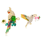 Parrot Bird Rhinestone Brooch PA4674
