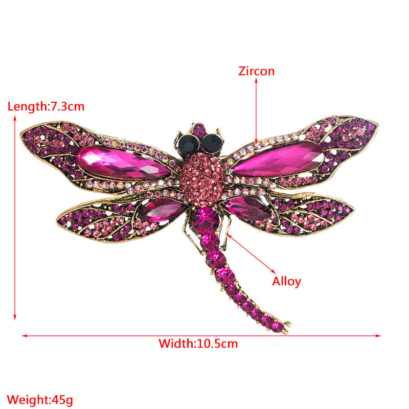 Dragonfly Rhinestone Brooch PA4679