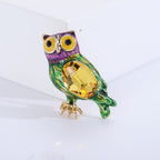 Owl Rhinestone Brooch PA4695