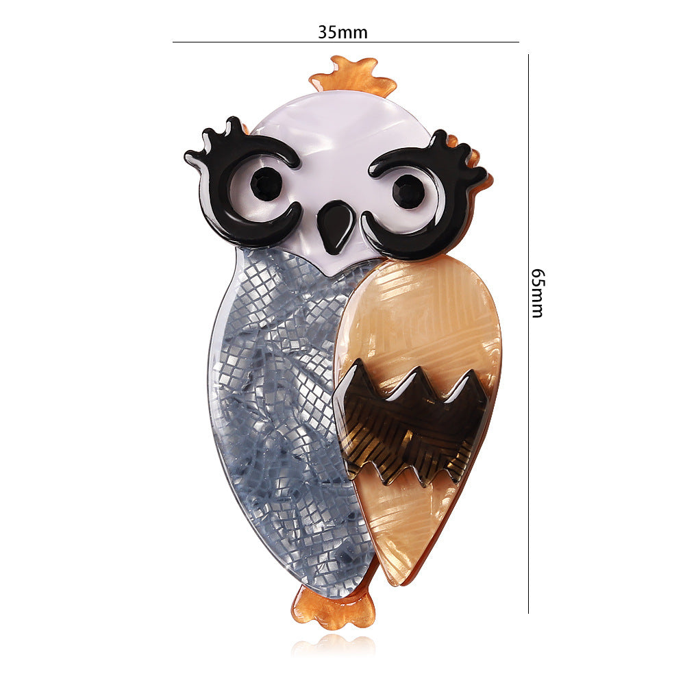 Owl Acrylic Brooch PA4701
