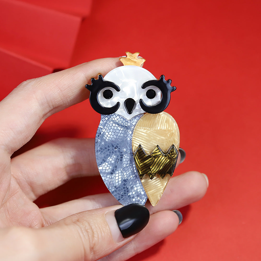 Owl Acrylic Brooch PA4701